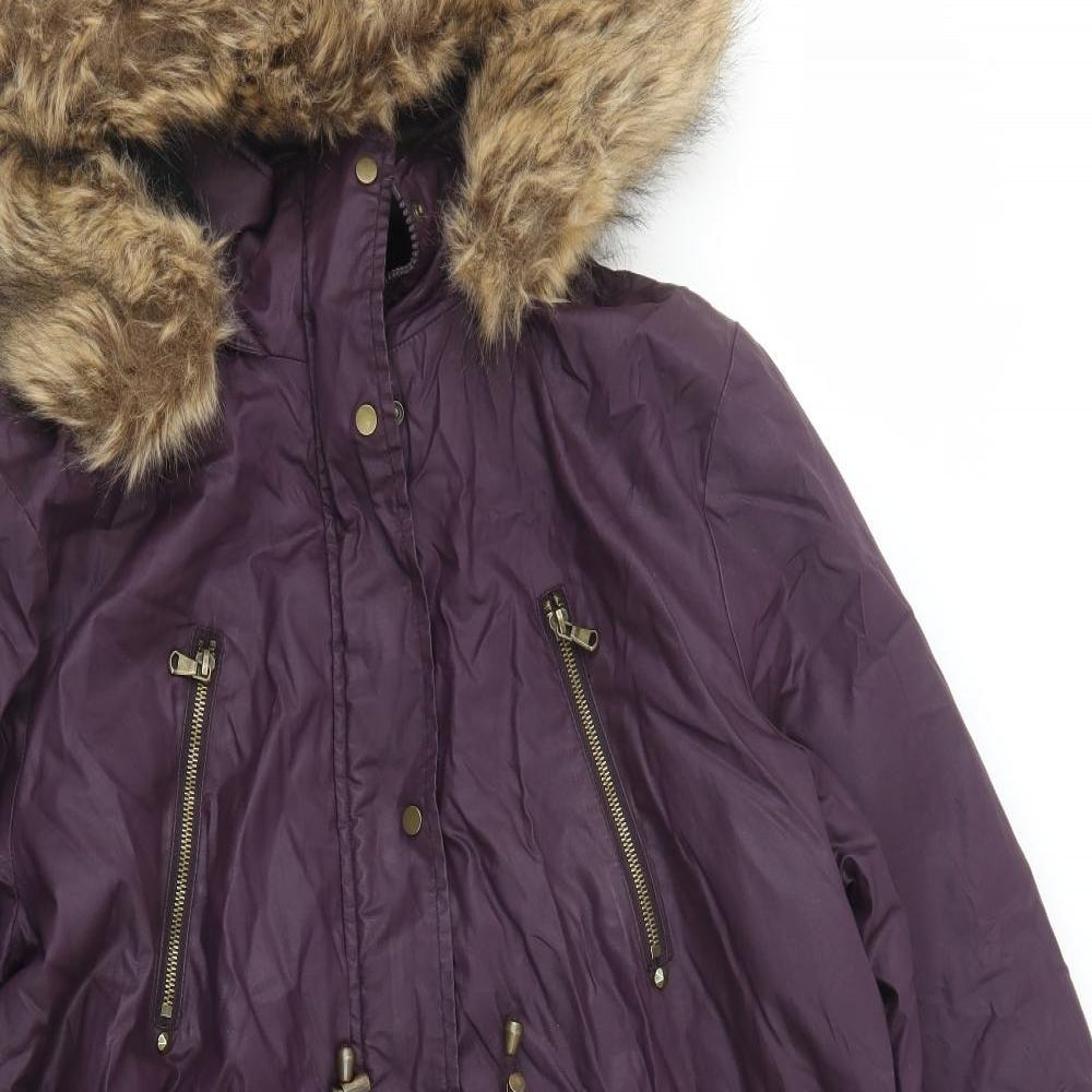 George Womens Purple   Parka Jacket Size 22  Zip