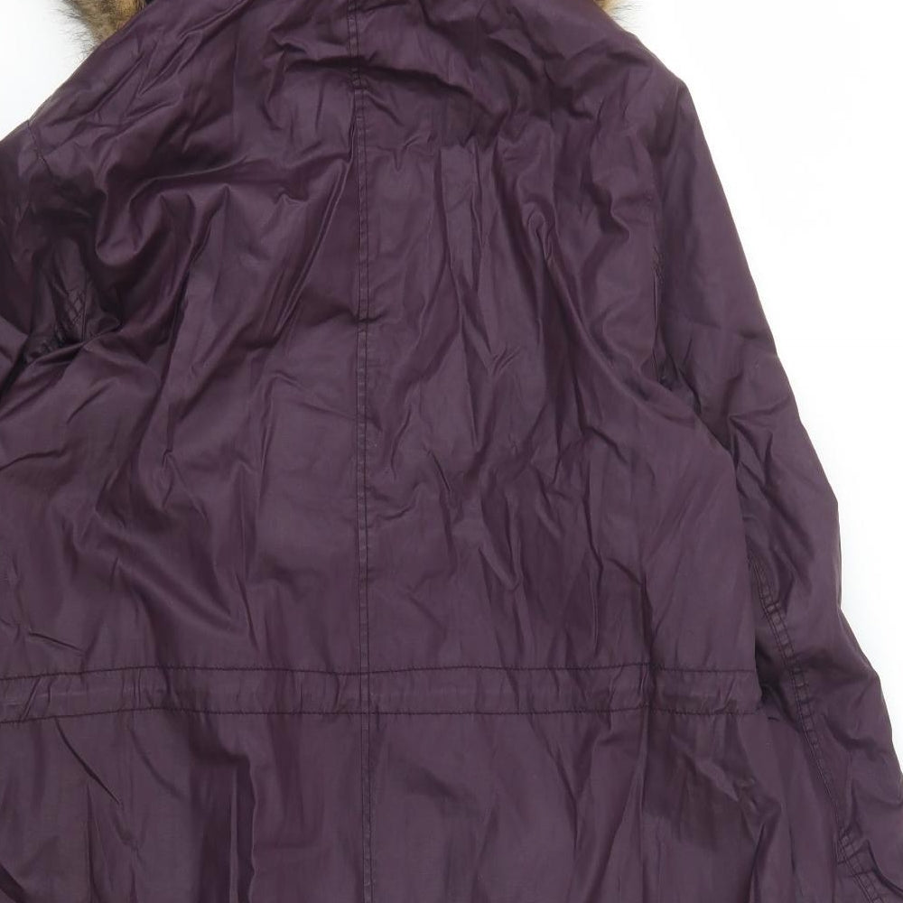 George Womens Purple   Parka Jacket Size 22  Zip