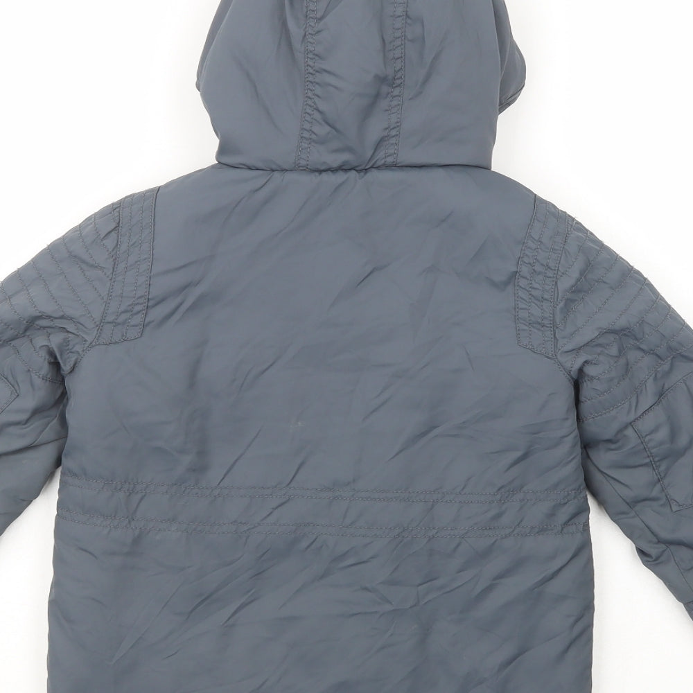 Debenhams Boys Grey   Puffer Jacket Jacket Size 3-4 Years  Zip