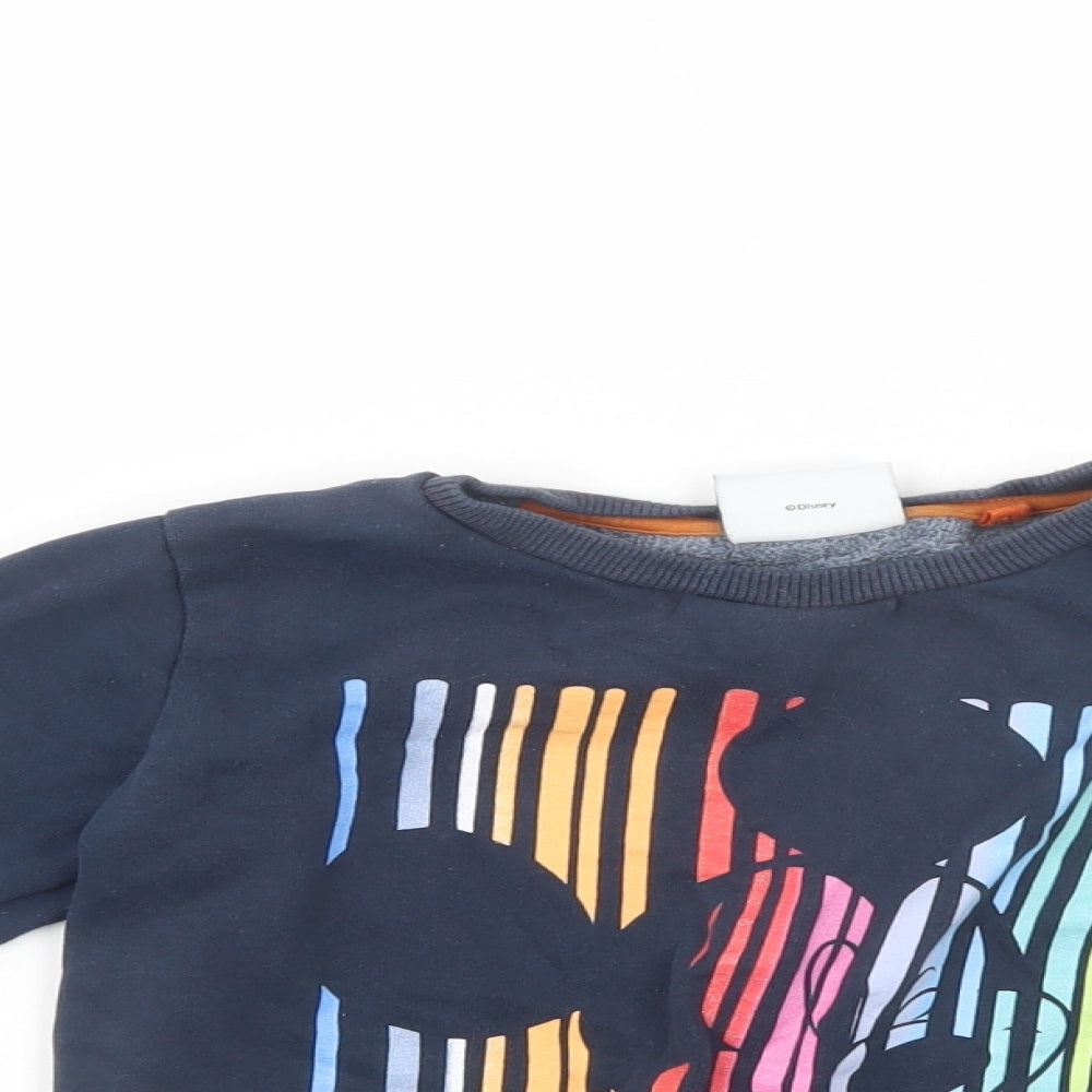 NEXT Girls Blue  Cotton Pullover Sweatshirt Size 3-4 Years  Pullover - Mickey Mouse