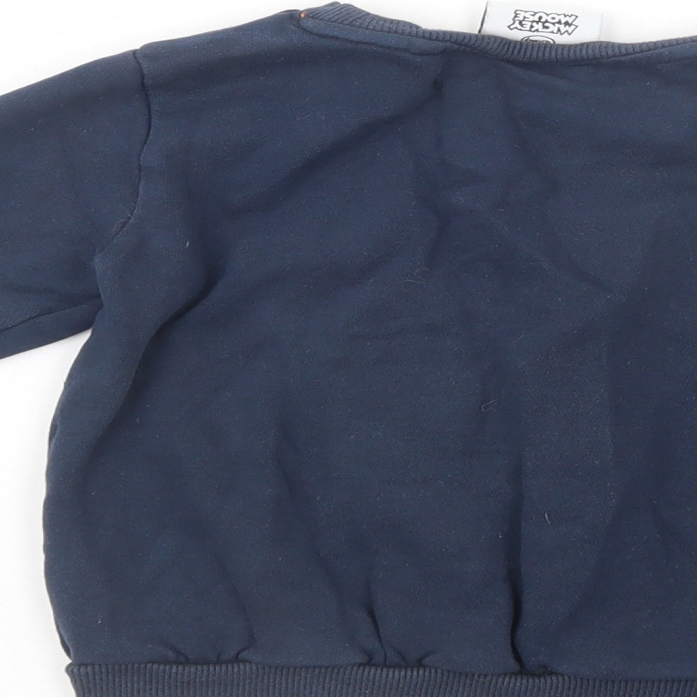 NEXT Girls Blue  Cotton Pullover Sweatshirt Size 3-4 Years  Pullover - Mickey Mouse