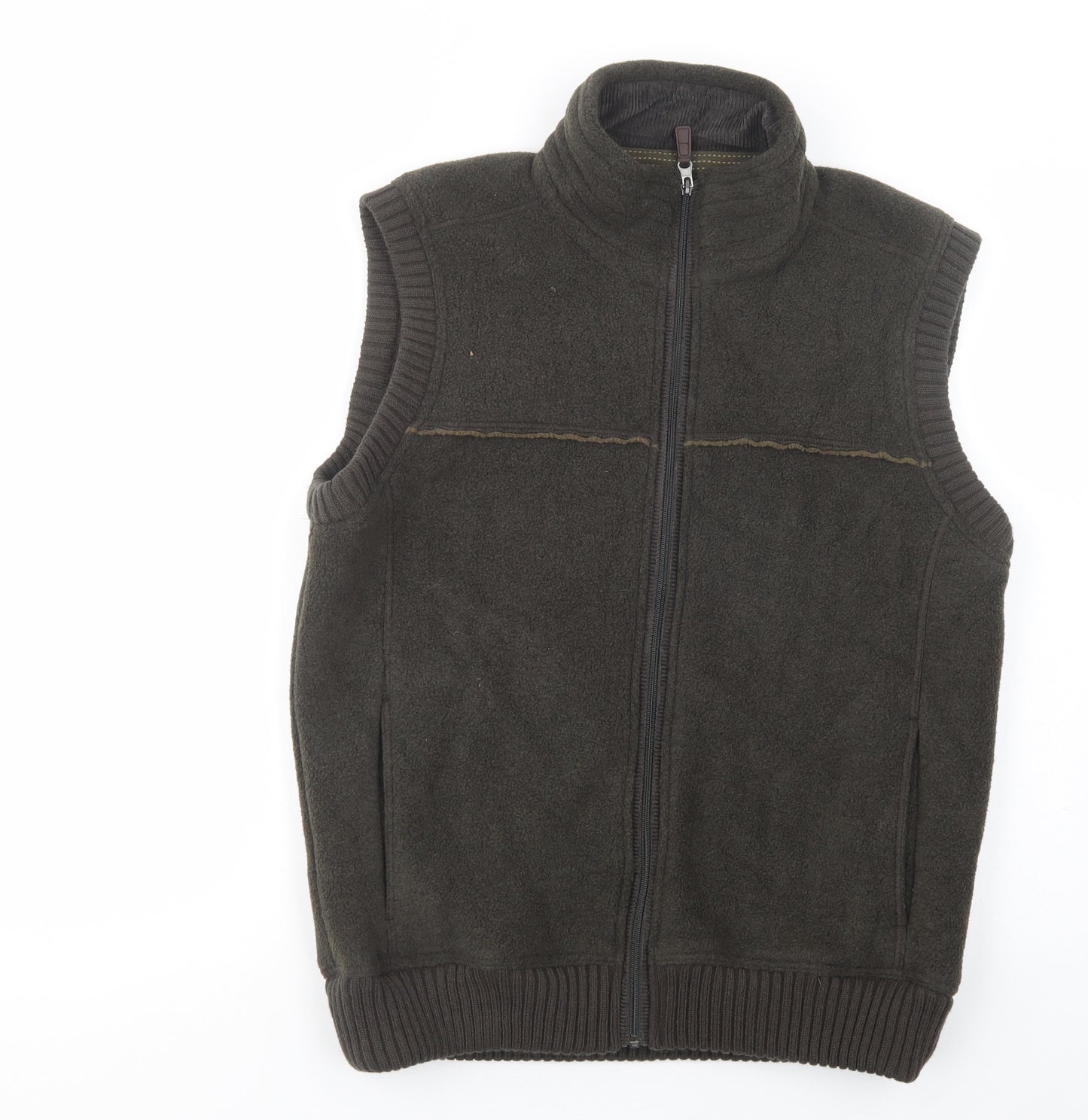 Marks and Spencer Mens Green   Gilet Waistcoat Size M  Zip