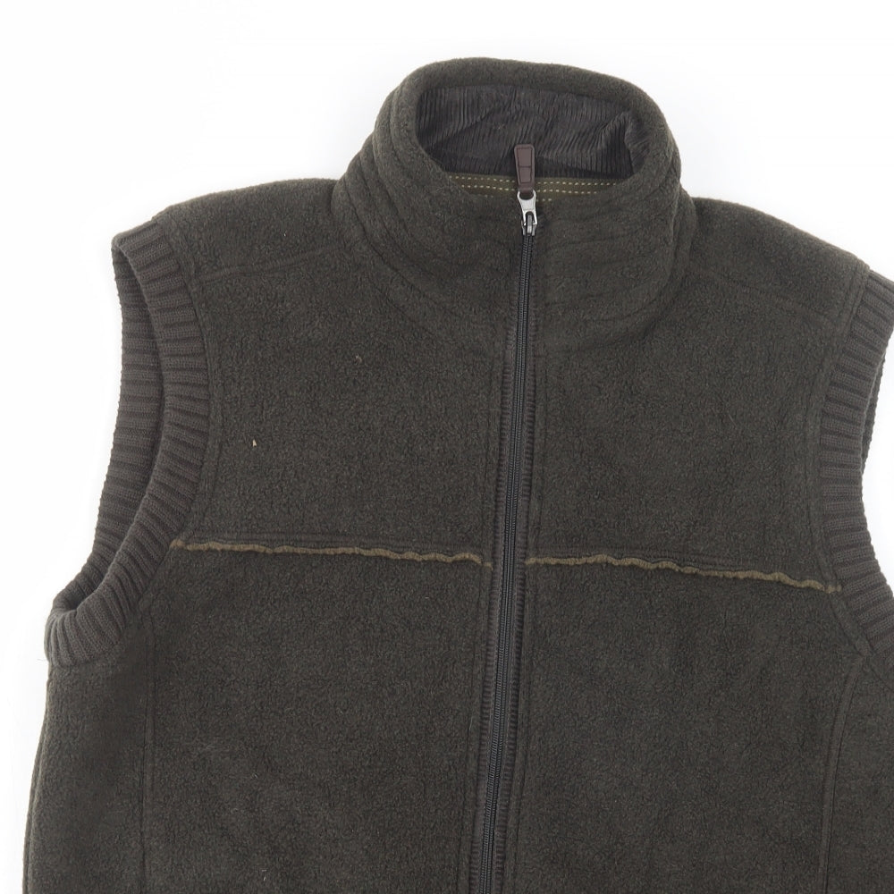 Marks and Spencer Mens Green   Gilet Waistcoat Size M  Zip