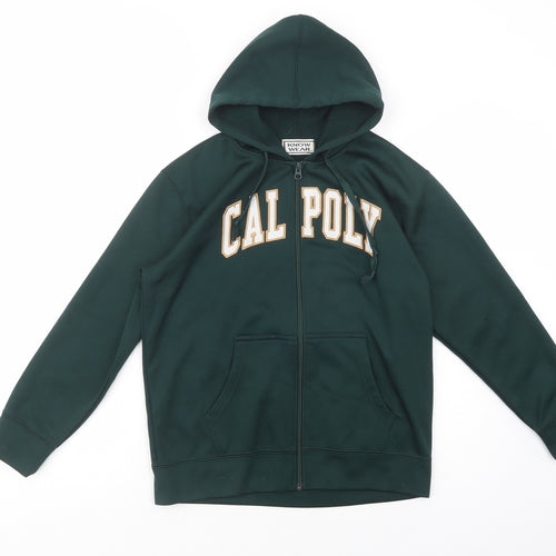 Know Wear Womens Green  Polyester Full Zip Hoodie Size M  Zip