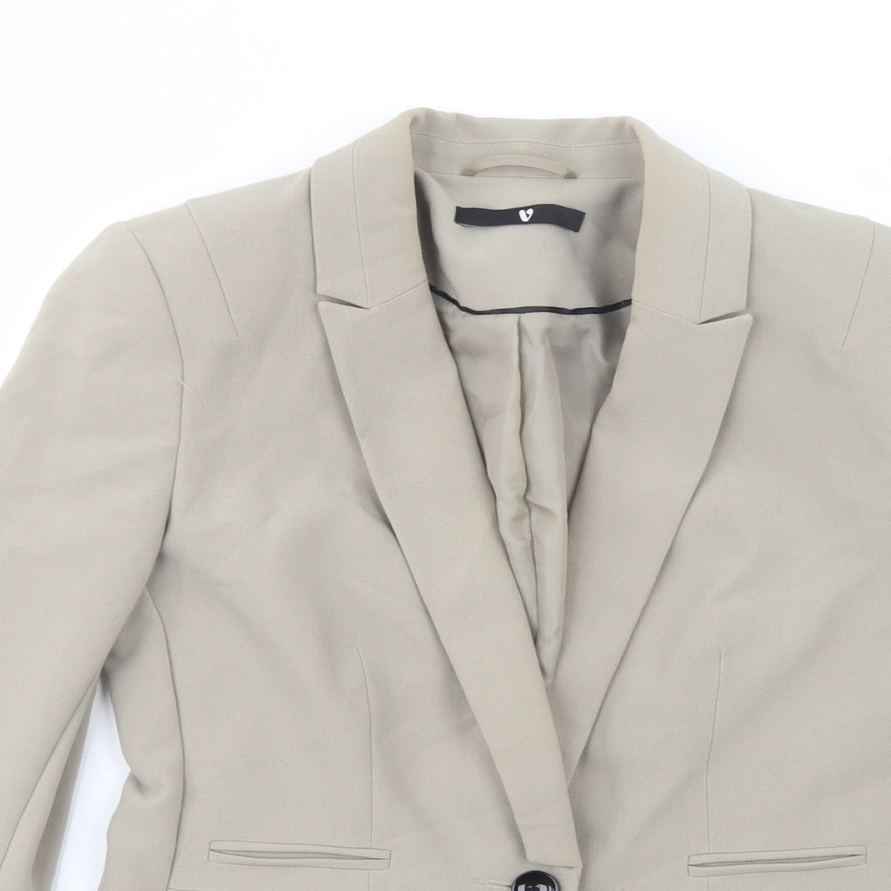 Very Womens Beige   Jacket Blazer Size 10  Button