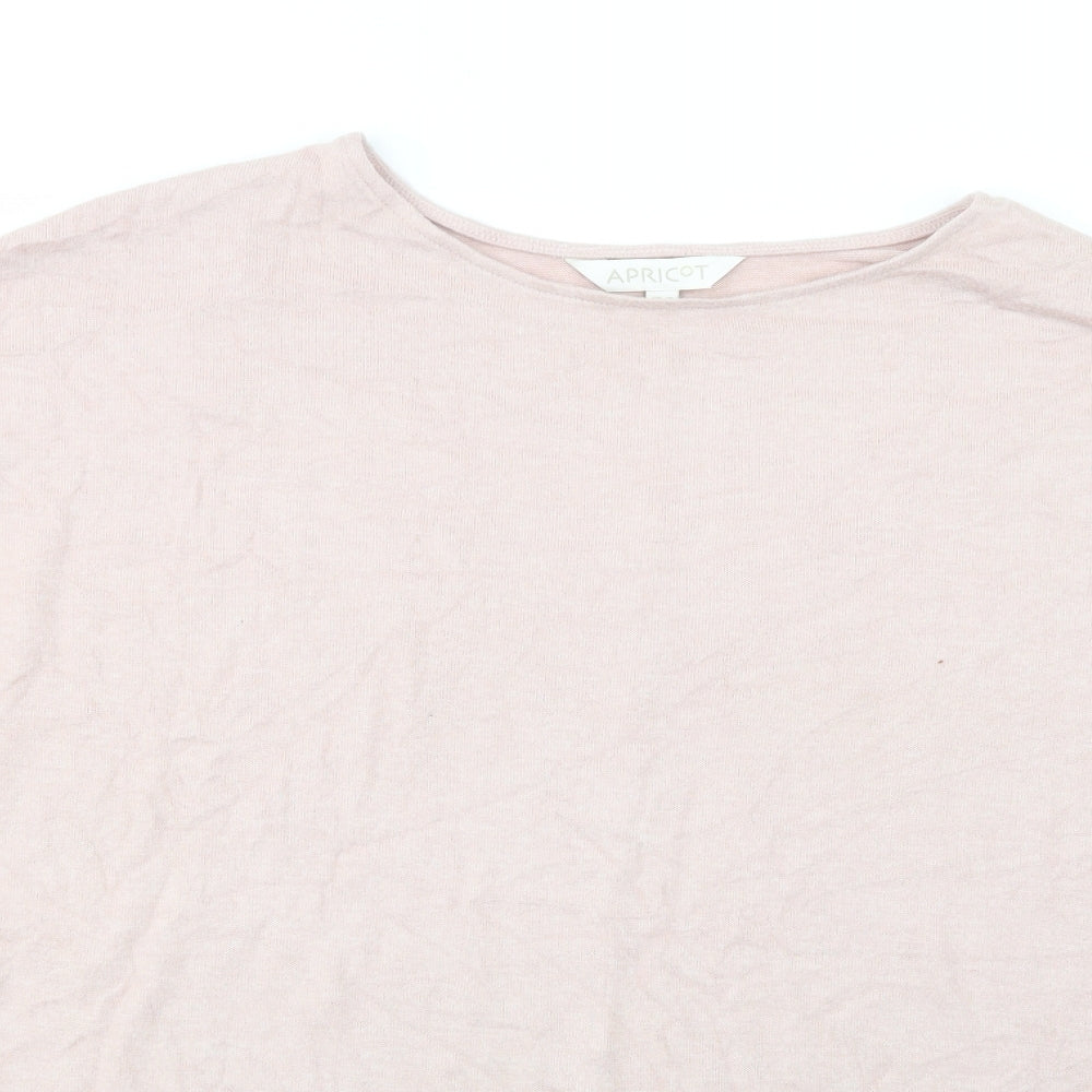 Apricot Womens Pink Boat Neck  Viscose Pullover Jumper Size 10