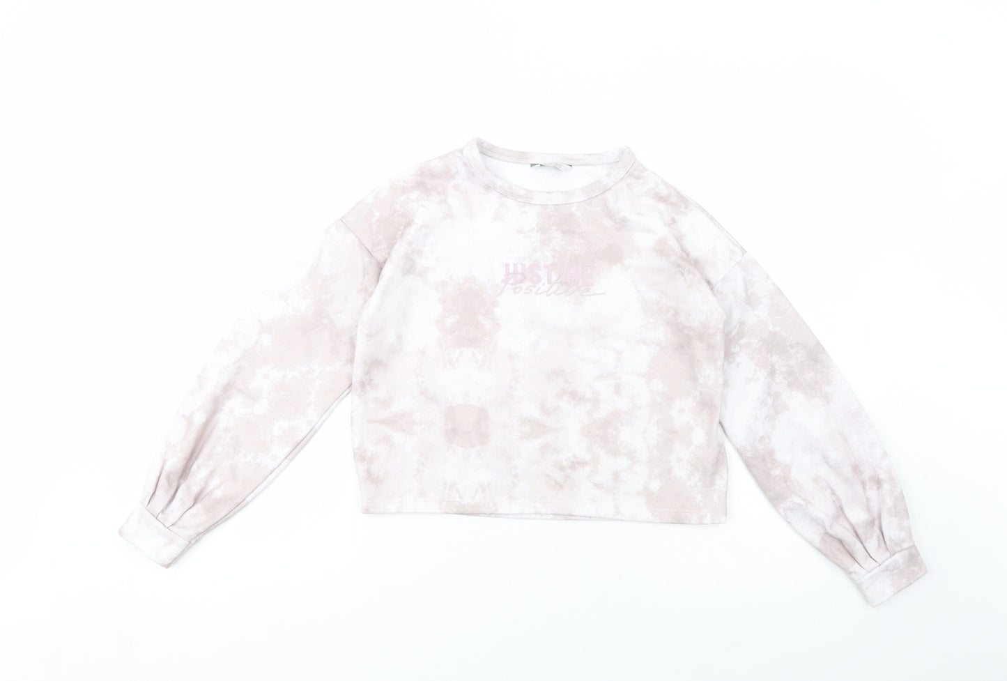 Primark Girls Pink  Polyester Pullover Sweatshirt Size 10-11 Years  Pullover - Tie Dye