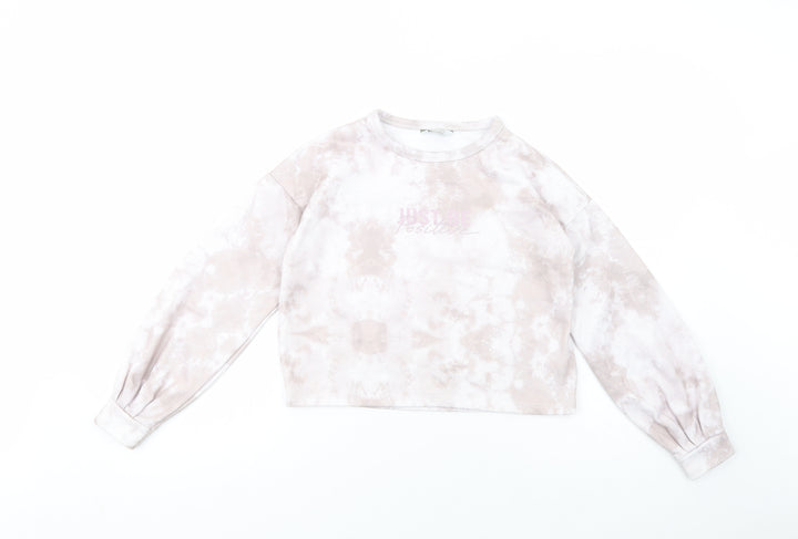Primark Girls Pink  Polyester Pullover Sweatshirt Size 10-11 Years  Pullover - Tie Dye