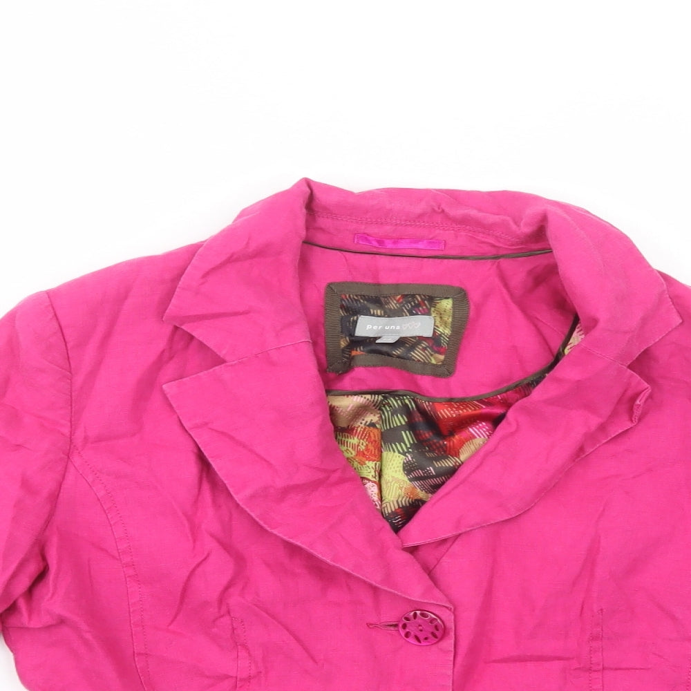 Per Una Womens Pink   Jacket Blazer Size 14  Button