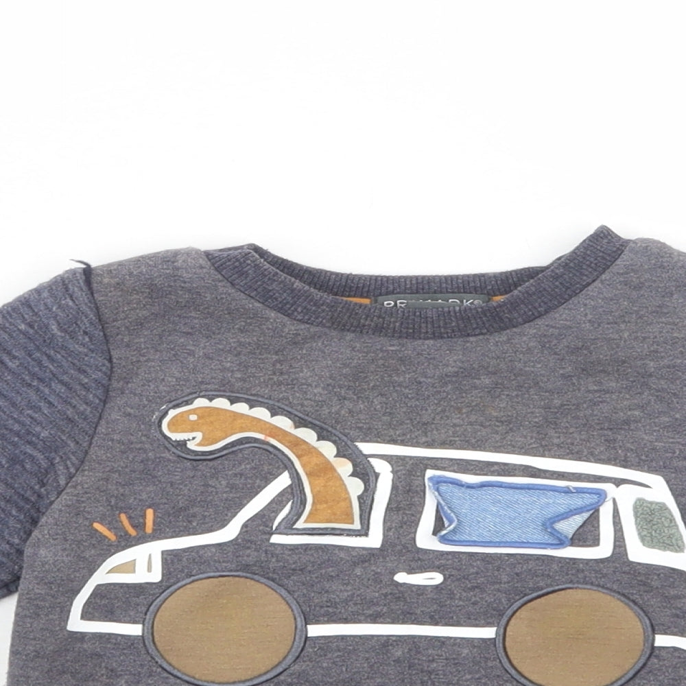 Primark Baby Blue  Polyester Pullover Jumper Size 9-12 Months  Pullover - Dino