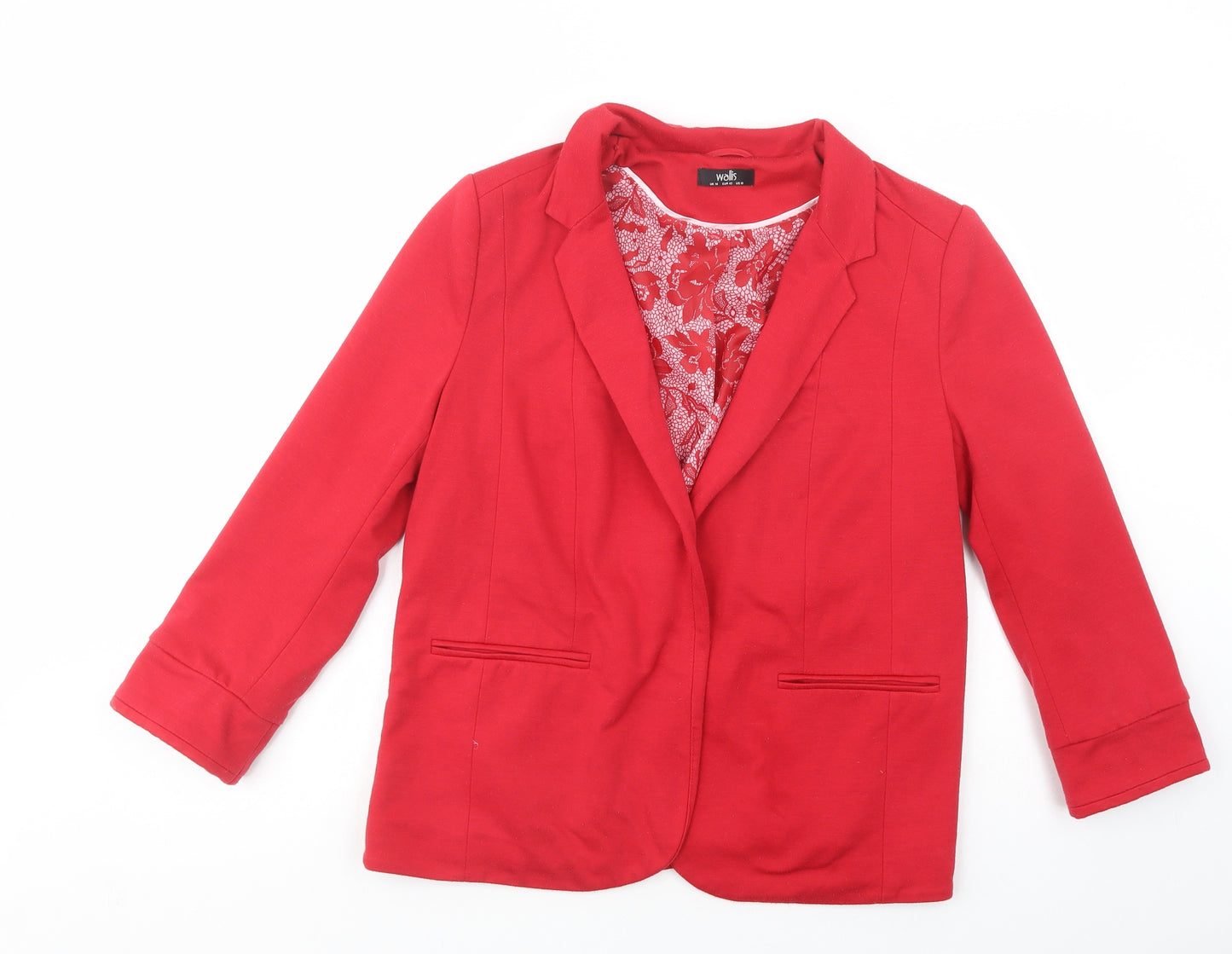 Wallis Womens Red   Jacket Blazer Size 14
