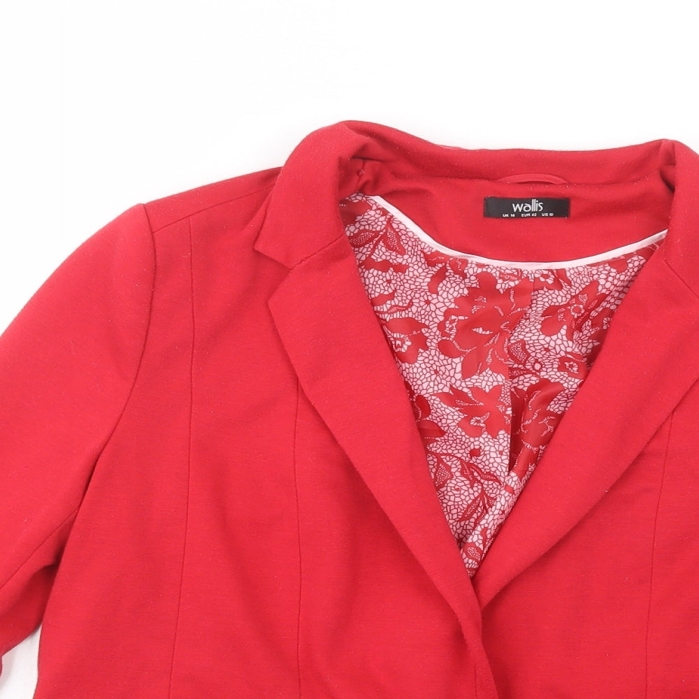 Wallis Womens Red   Jacket Blazer Size 14