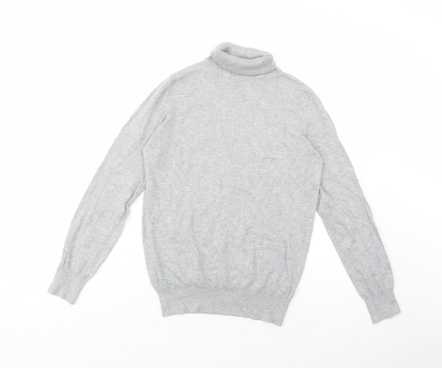 Papaya Womens Grey Roll Neck  Viscose Pullover Jumper Size 12