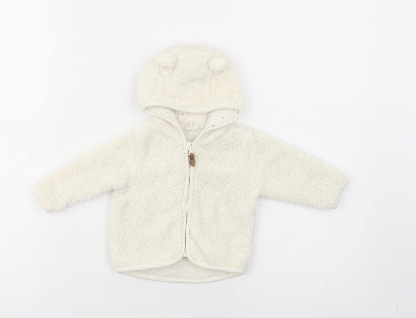 H&M Baby White   Basic Jacket Jacket Size 0-3 Months   Zip