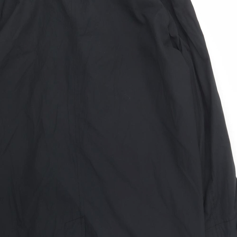 H&M Mens Black   Trench Coat Coat Size XL  Button