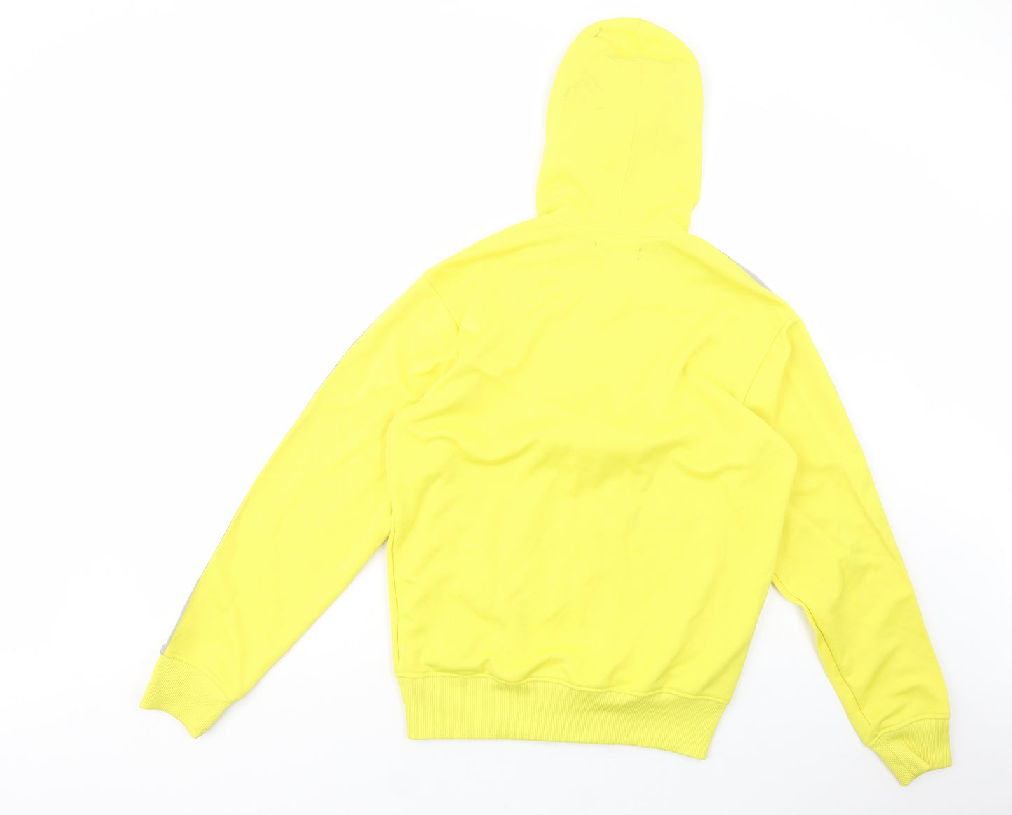 adidas Mens Yellow  Polyester Full Zip Hoodie Size M