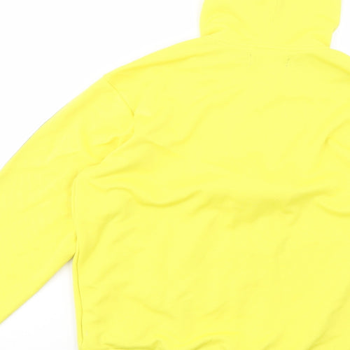 adidas Mens Yellow  Polyester Full Zip Hoodie Size M