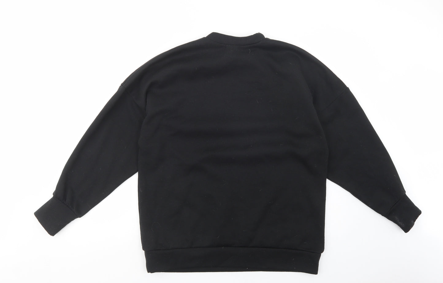 Boohoo Womens Black  Polyester Pullover Sweatshirt Size 12  Pullover