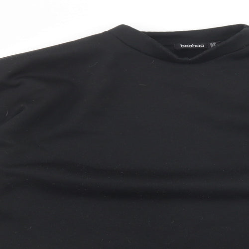 Boohoo Womens Black  Polyester Pullover Sweatshirt Size 12  Pullover