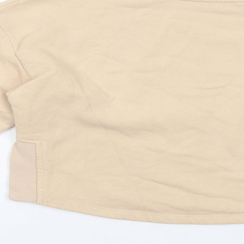 Primark Girls Beige  Cotton Pullover Sweatshirt Size 10-11 Years  Pullover - Good Vibes