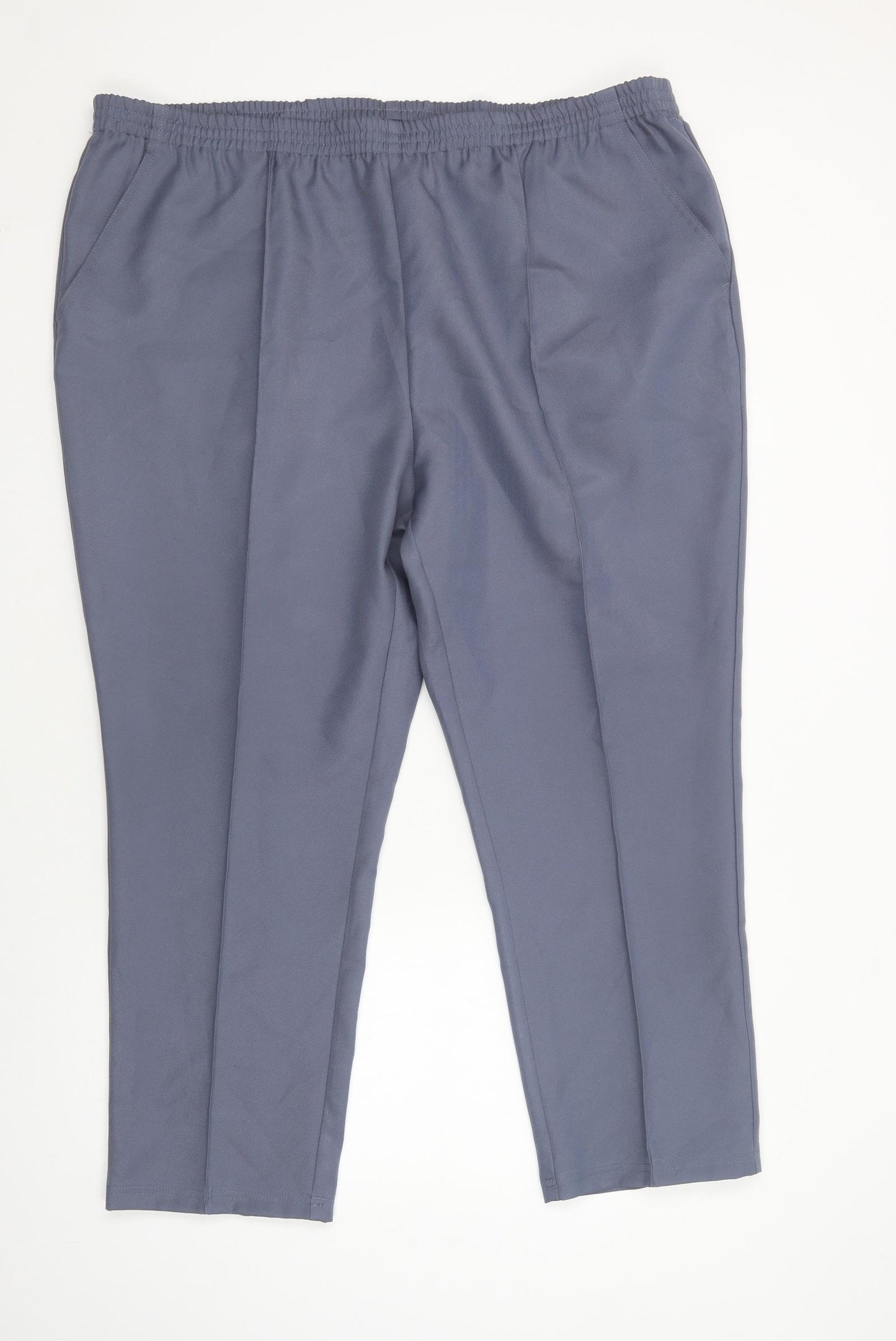 Damart Womens Blue  Polyester Dress Pants Trousers Size 26 L29 in Regular