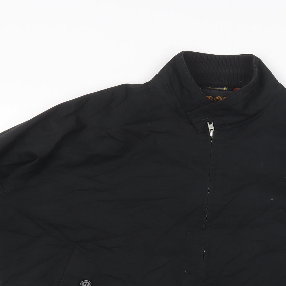 Pop England Mens Black   Bomber Jacket Jacket Size L  Zip