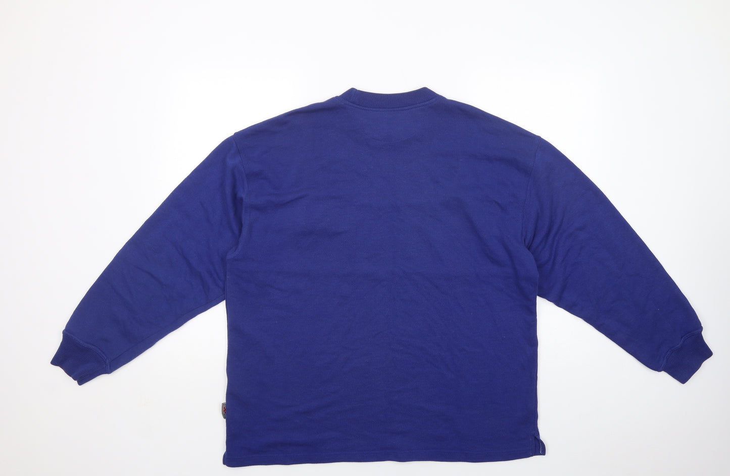 Reebok Mens Blue  Polyester Pullover Sweatshirt Size M