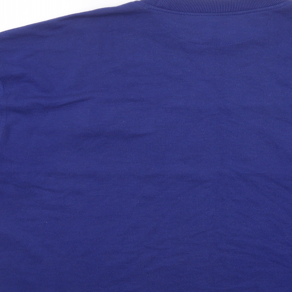 Reebok Mens Blue  Polyester Pullover Sweatshirt Size M
