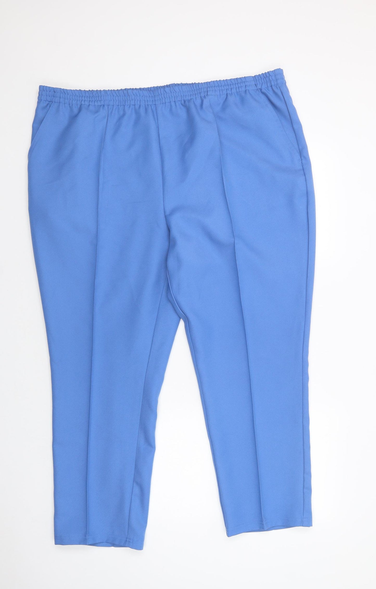 Damart Womens Blue  Polyester Dress Pants Trousers Size 26 L29 in Regular