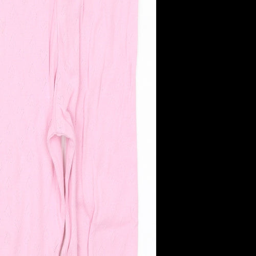 Primark Girls Pink  Cotton Carrot Trousers Size 6-7 Years  Regular  - Hearts