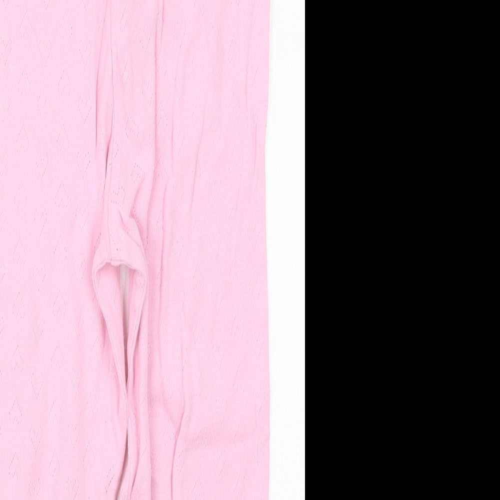 Primark Girls Pink  Cotton Carrot Trousers Size 6-7 Years  Regular  - Hearts