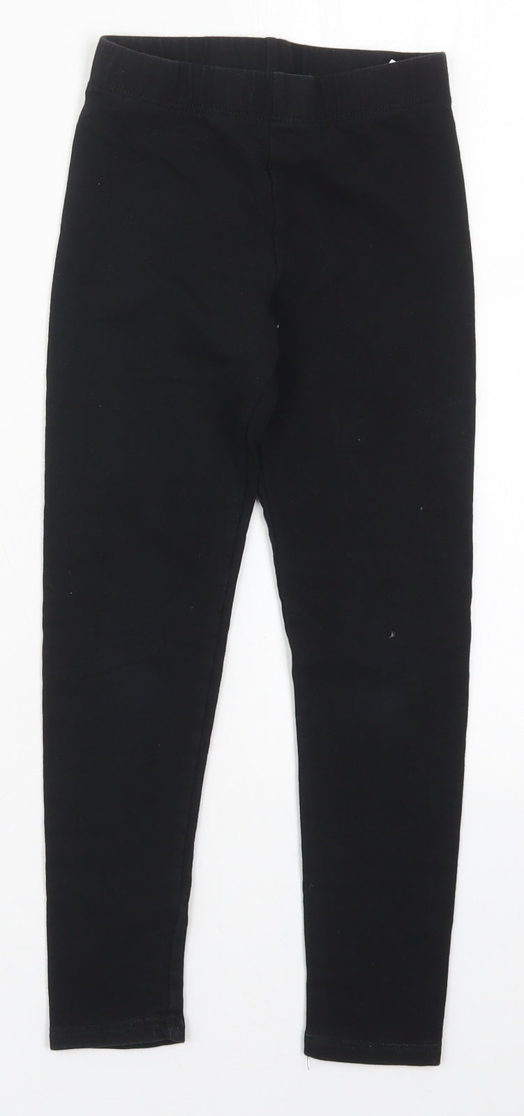 H&M Girls Black  Cotton Carrot Trousers Size 7-8 Years  Regular