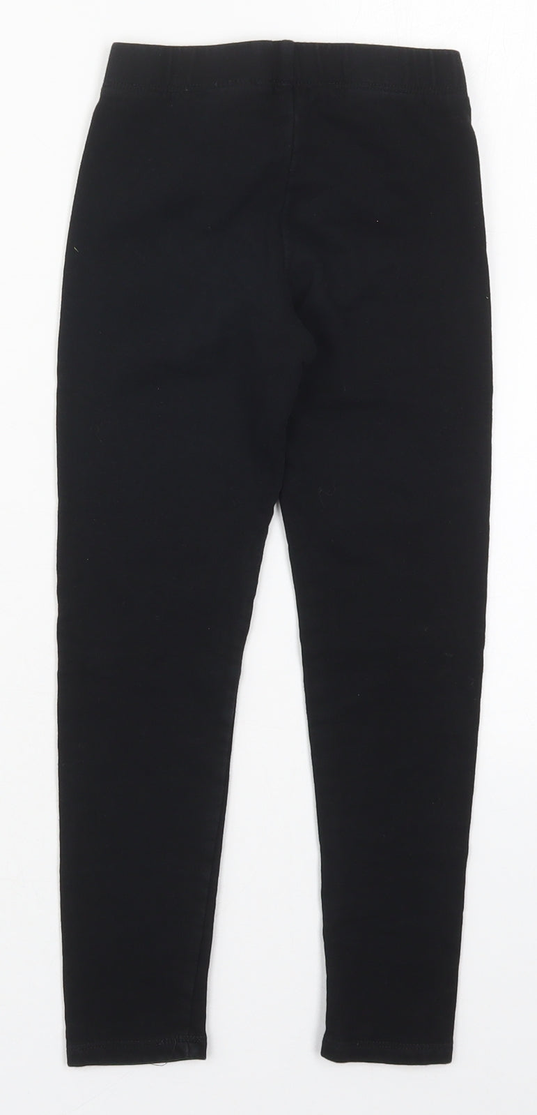 H&M Girls Black  Cotton Carrot Trousers Size 7-8 Years  Regular
