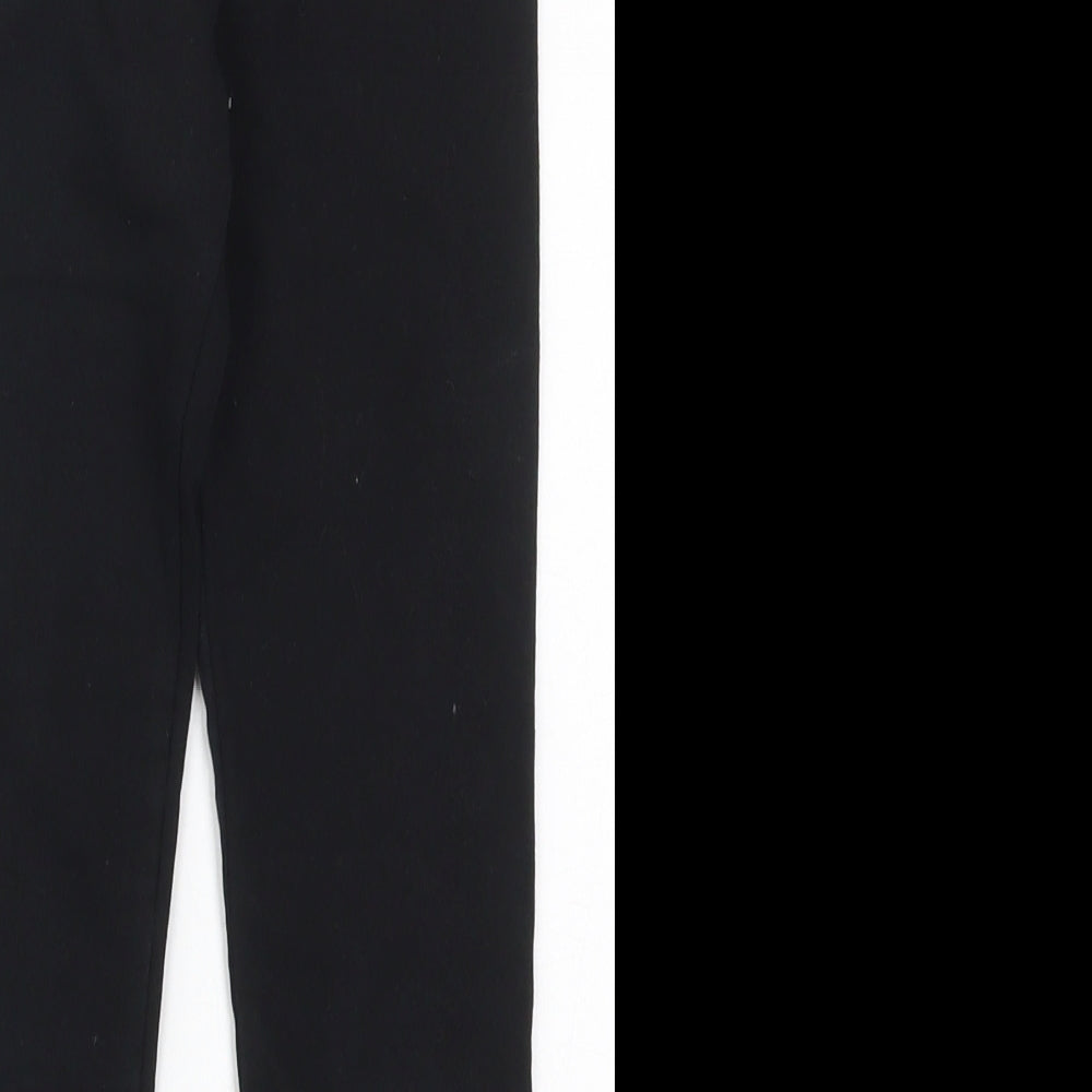 H&M Girls Black  Cotton Carrot Trousers Size 7-8 Years  Regular