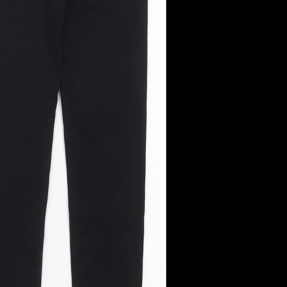 H&M Girls Black  Cotton Carrot Trousers Size 7-8 Years  Regular