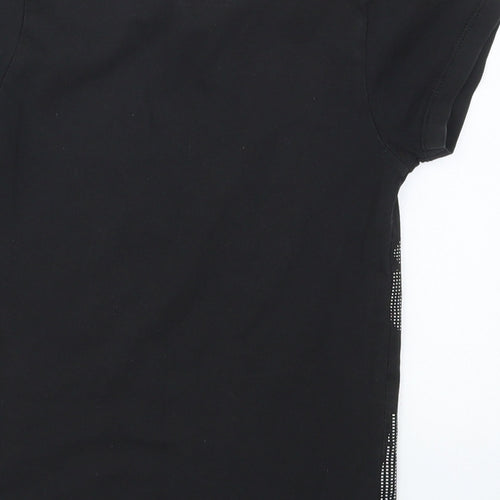 Matalan Boys Black  Cotton Basic T-Shirt Size 7 Years Crew Neck Pullover - NYC