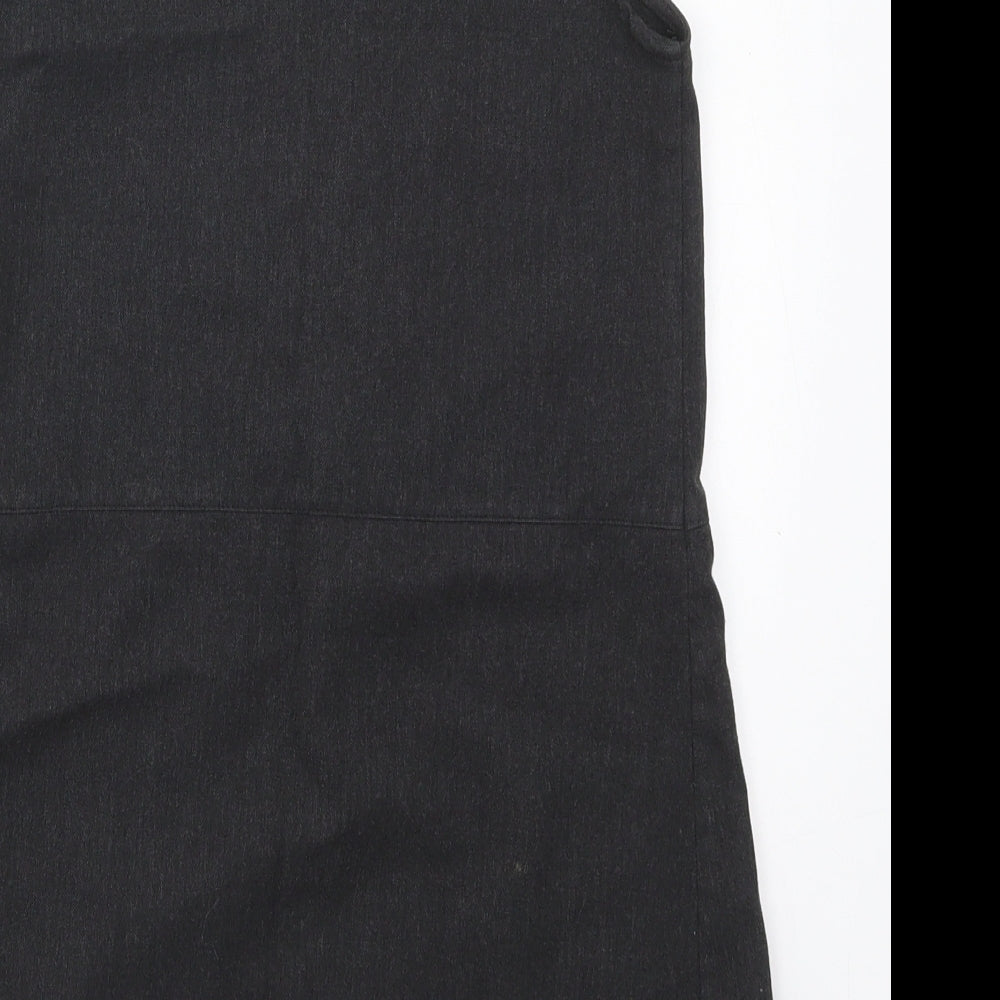NEXT Girls Grey  Polyacrylate Fibre A-Line  Size 8 Years  Round Neck Zip - Flower