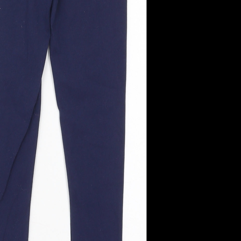 F&F Girls Blue  Cotton Carrot Trousers Size 6-7 Years  Regular