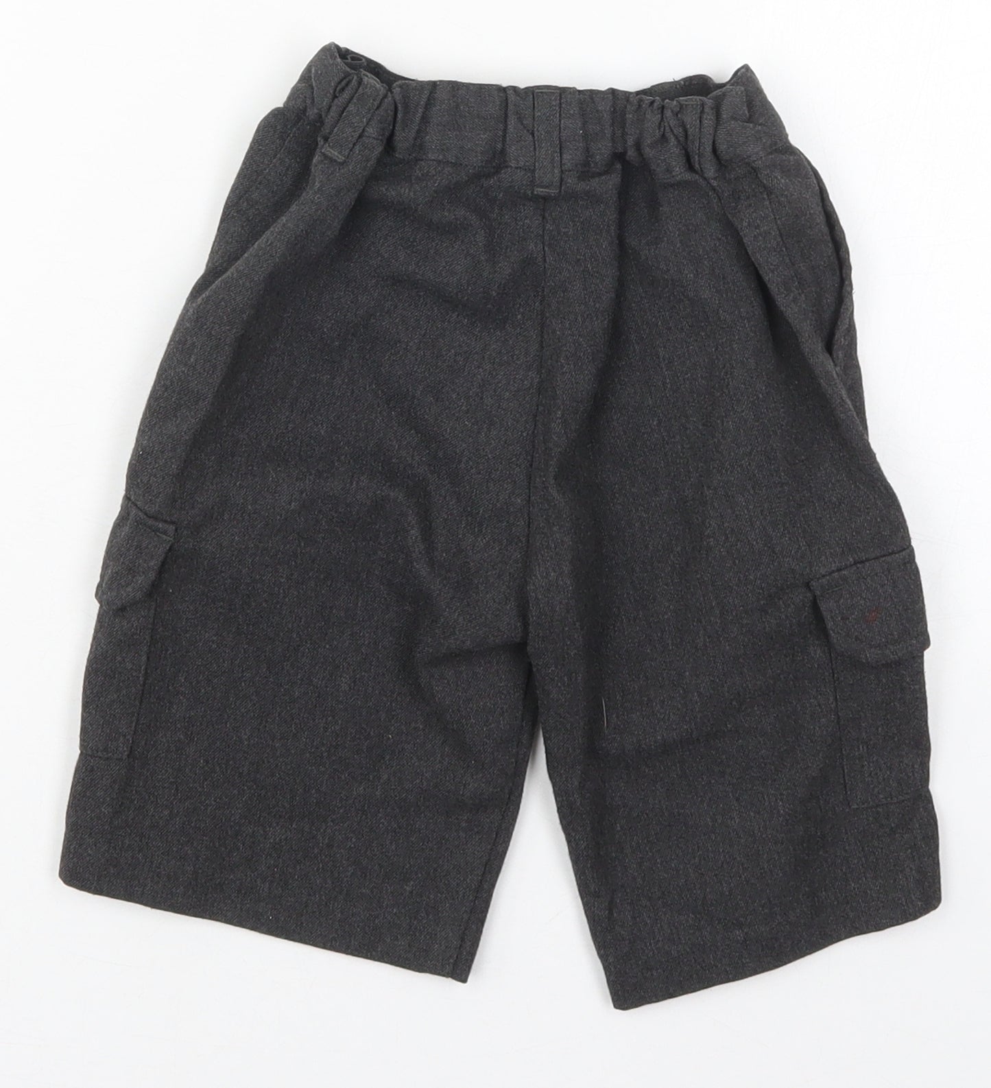 F&F Boys Grey  Polyester Bermuda Shorts Size 6-7 Years  Regular Hook & Eye