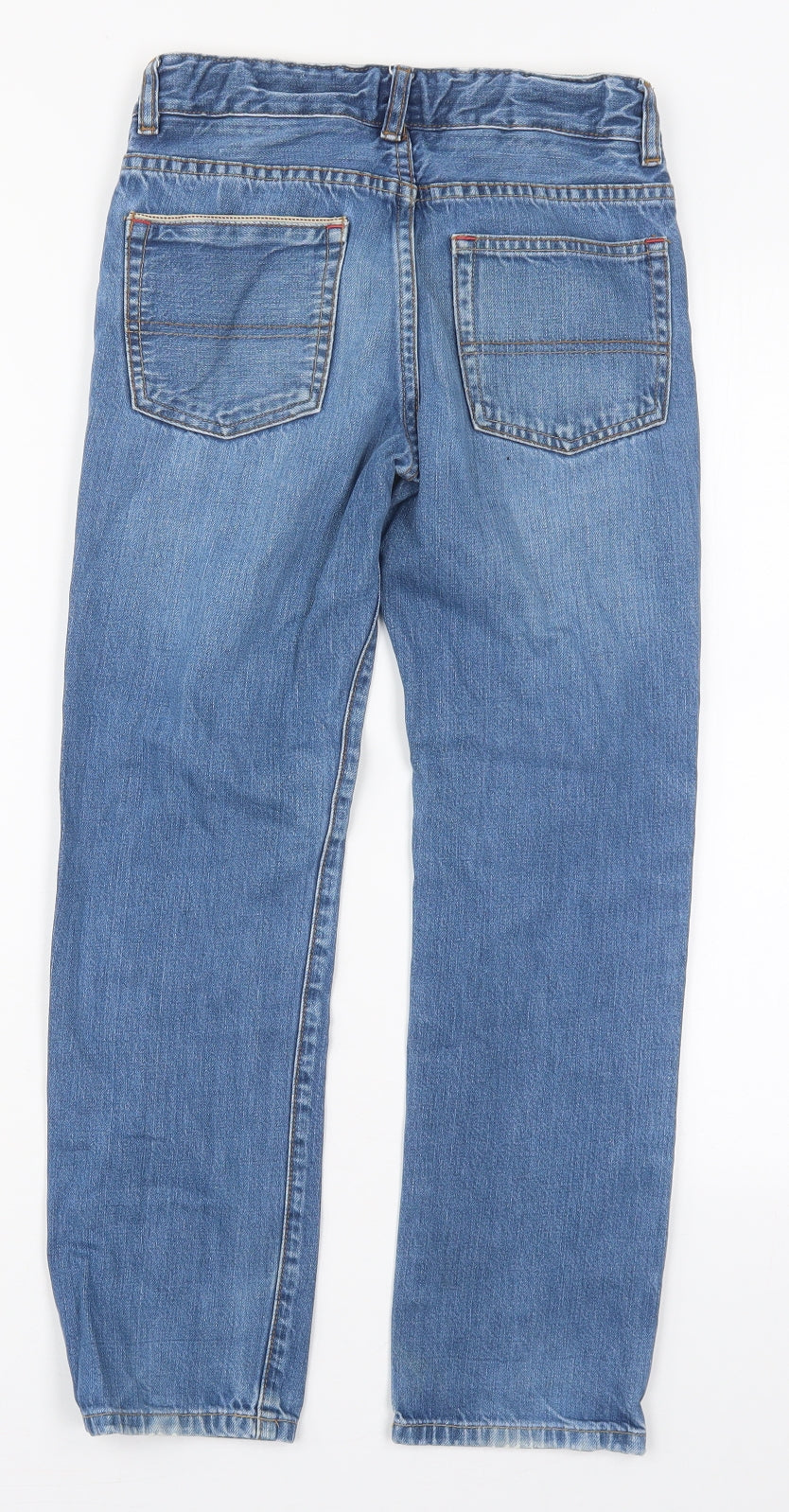 Mini Boden Boys Blue  Cotton Straight Jeans Size 10 Years  Regular Button