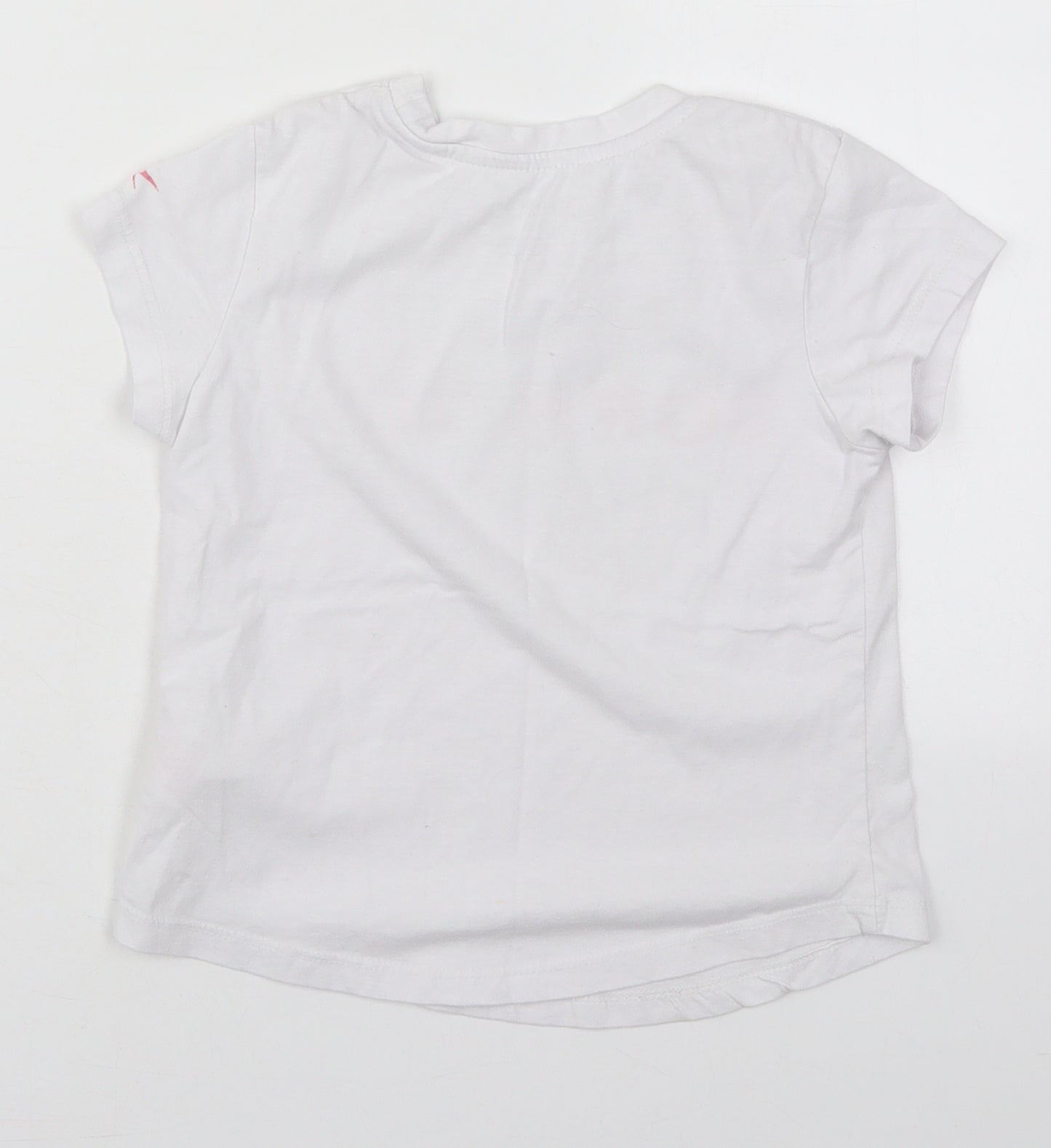 Reebok Girls White  Cotton Basic T-Shirt Size 7-8 Years Crew Neck Pullover - Born to Win