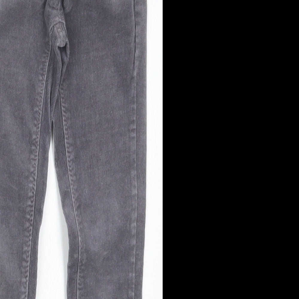 NEXT Girls Grey  Cotton Capri Trousers Size 7 Years  Regular Button