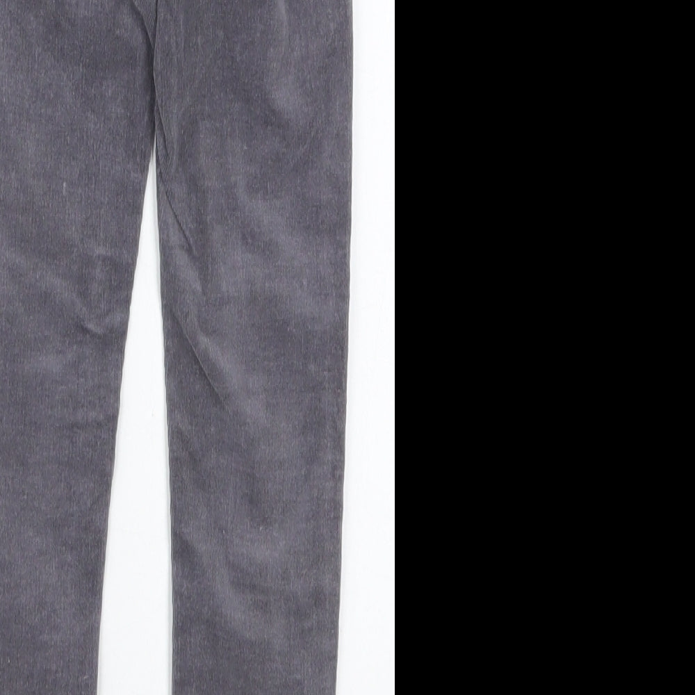 NEXT Girls Grey  Cotton Capri Trousers Size 7 Years  Regular Button