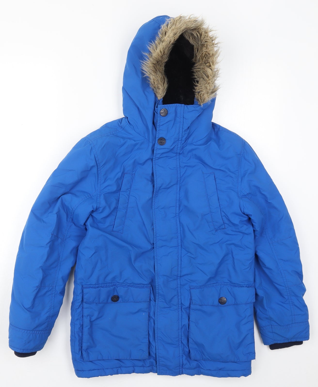NEXT Boys Blue   Basic Coat Coat Size 7 Years  Zip