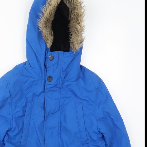 NEXT Boys Blue   Basic Coat Coat Size 7 Years  Zip