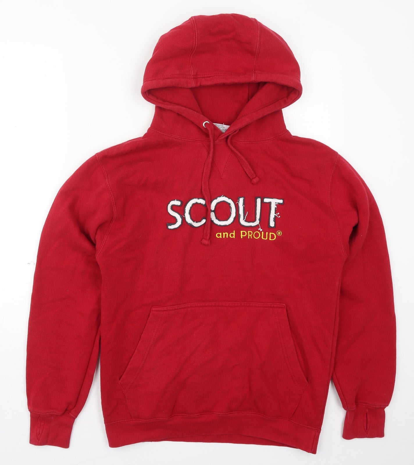 All We Do is Mens Red  Cotton Pullover Hoodie Size S   - Scout and Proud