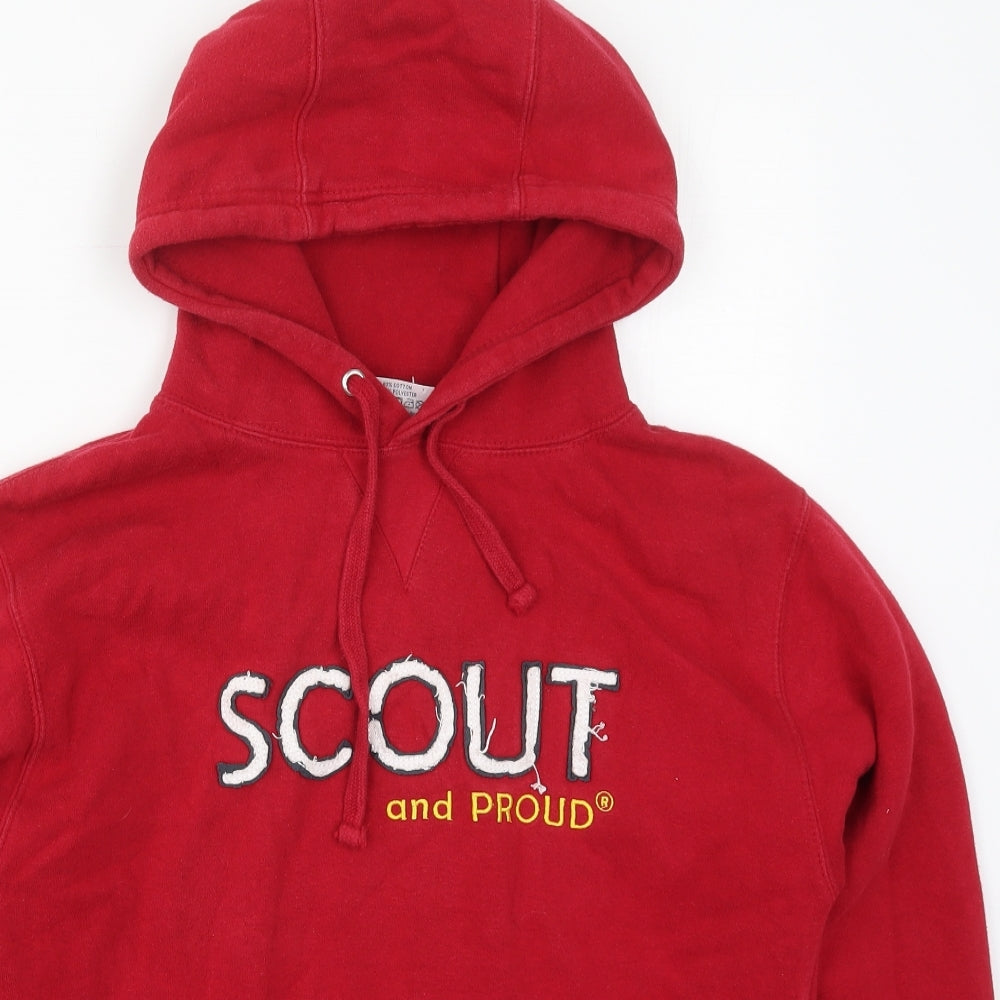 All We Do is Mens Red  Cotton Pullover Hoodie Size S   - Scout and Proud
