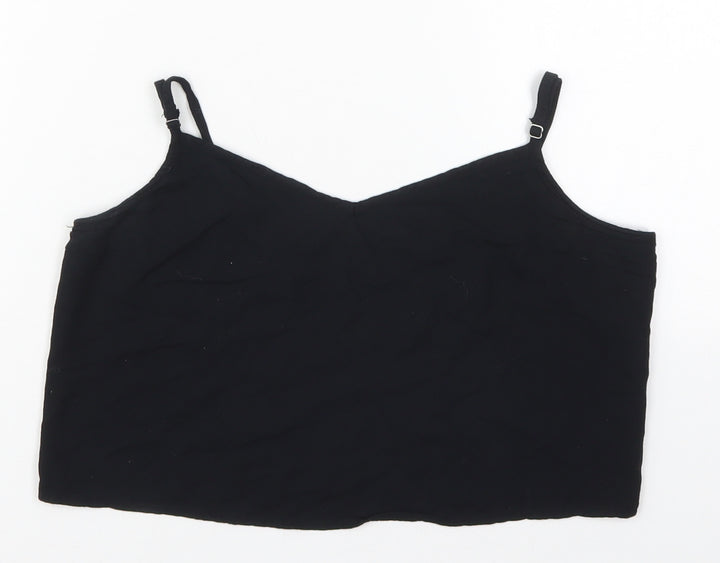 Hollister Womens Black  Polyester Cropped Tank Size XS V-Neck