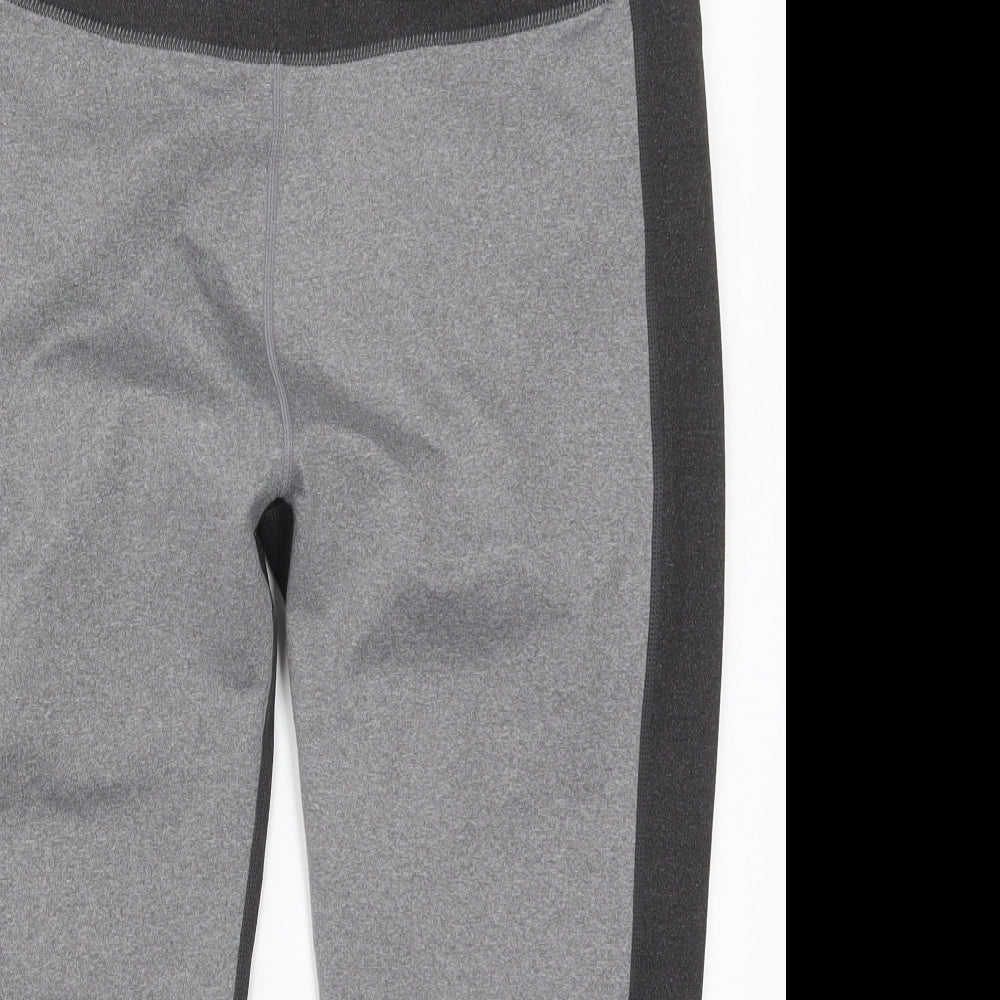 Fabletics Womens Grey  Polyester Cropped Leggings Size 36 in L21 in Regular