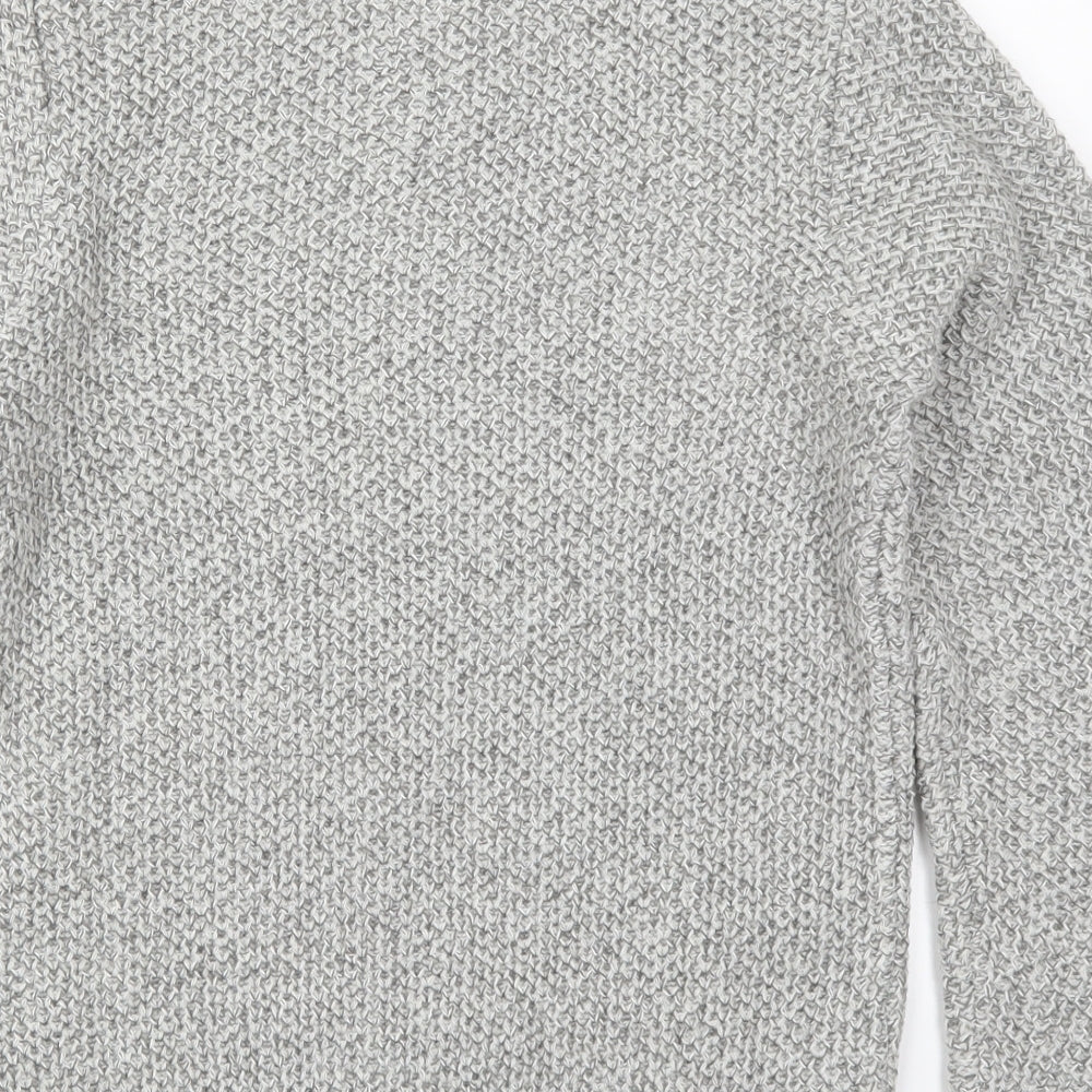 NEXT Mens Grey High Neck  Acrylic Pullover Jumper Size S